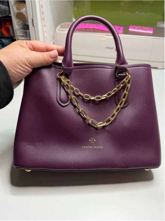 Nanette Lepore Handbags - Women's Nanette Lepore Purple Satchel One Size with Gold Chain